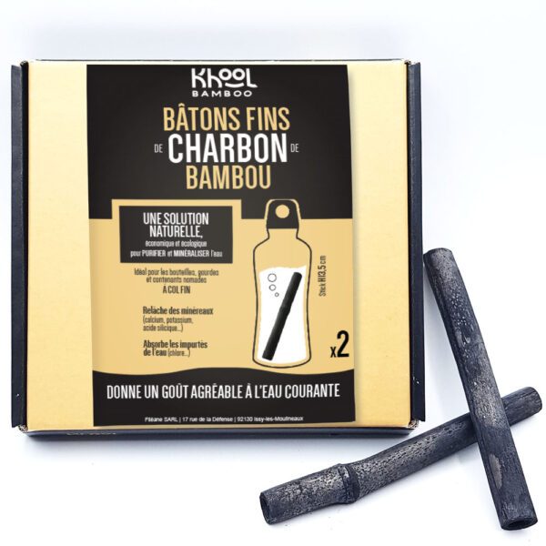 Lot de 2 Bâtons fins <span class="chb">de charbon de bambou