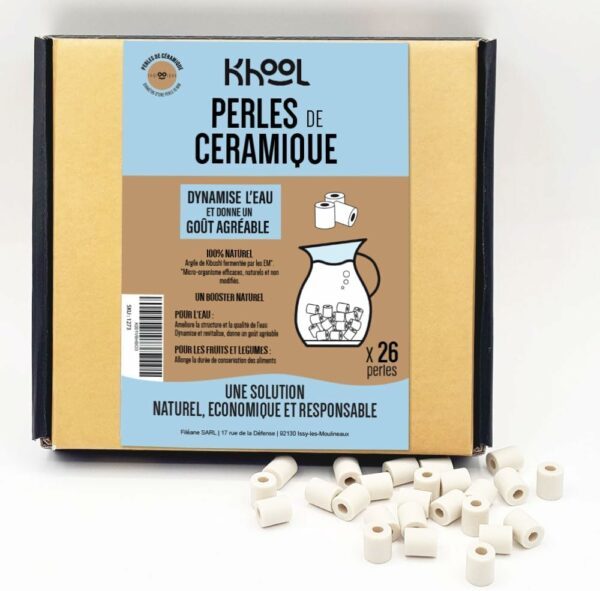 Lot de 26 <span class="chb">perles de céramique